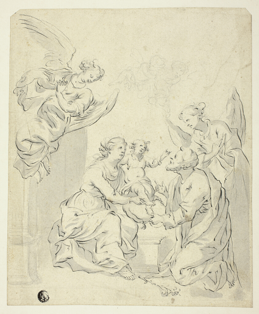 Holy Family with Angels