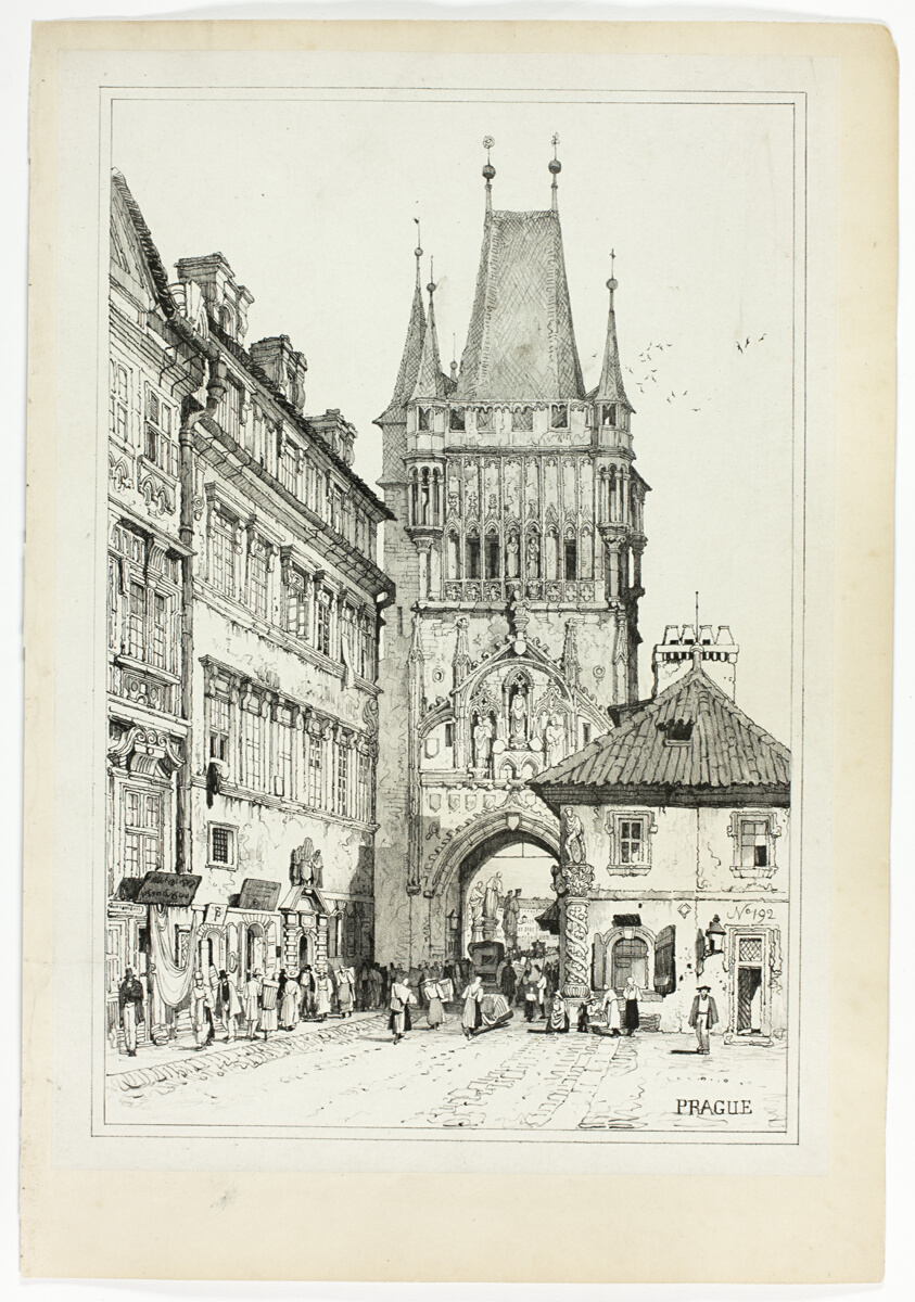 Prague, from Facsimiles of Sketches made in Flanders and Germany
