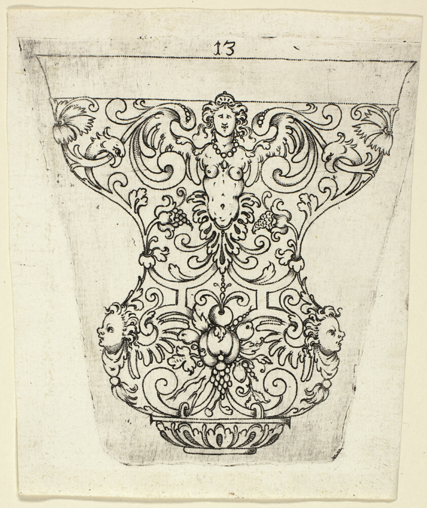 Plate 13, from twenty ornamental designs for goblets and beakers