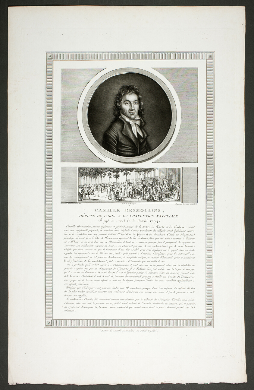 Camille Desmoulins, Parisian Deputy to the National Convention, from the series Tableaux historiques de la révolution française