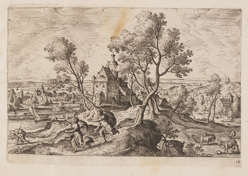 Plate 14, from Landscapes with Scenes from the Old and New Testament and Ovid’s Metamorphoses
