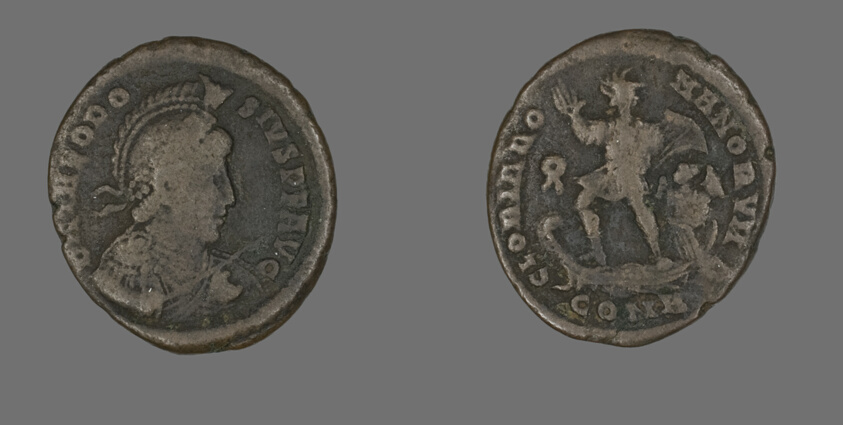Coin Portraying the Emperor Theodosius