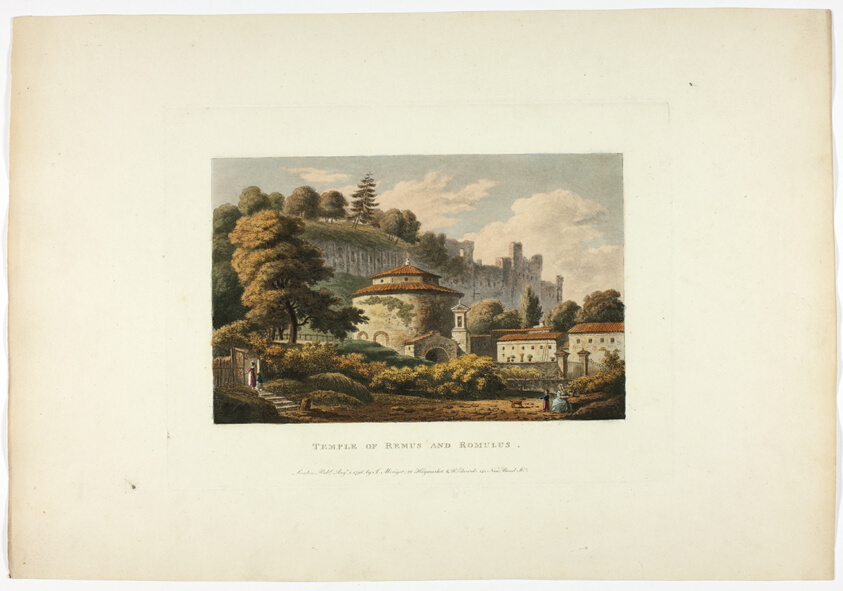 Temple of Remus and Romulus, plate sixteen from A Select Collection of Views and Ruins in Rome and its Vicinity