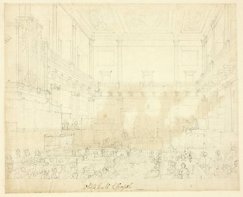 Study for Whitehall Chapel, from Microcosm of London