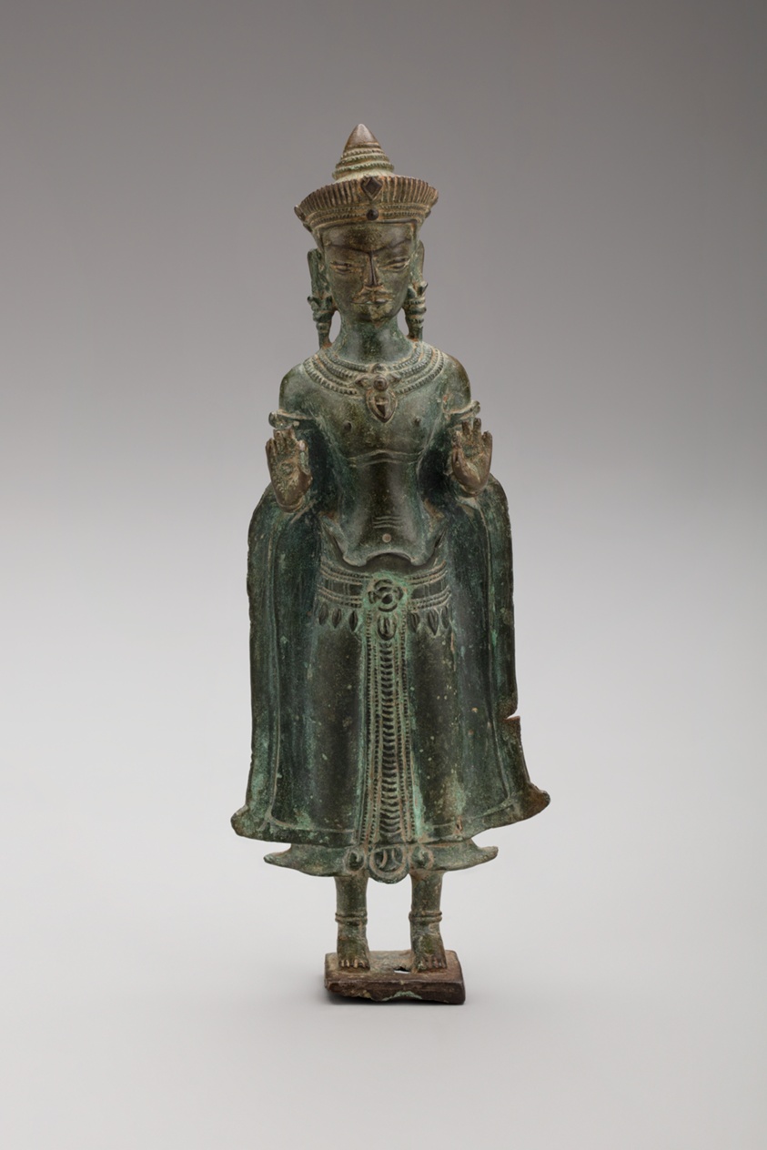 Crowned Buddha with Hands in Gesture of Teaching <em>(Vitarkamudra)</em>