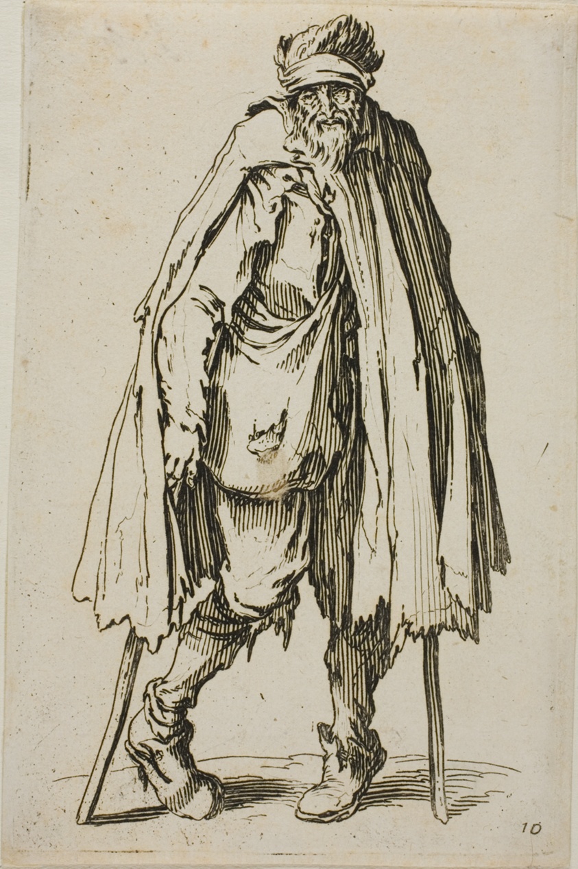 Beggar Leaning on a Stick, plate nineteen from The Beggars