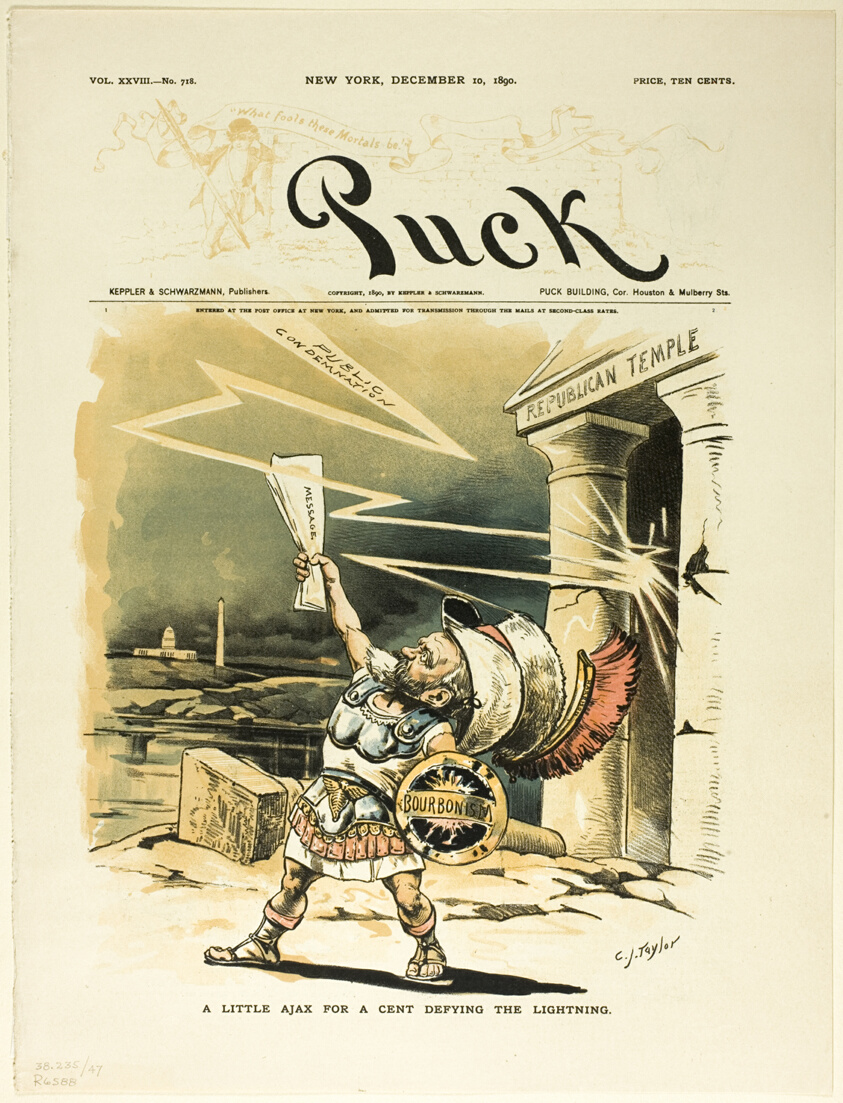 A Little Ajax for a Cent Defying the Lightning, from Puck