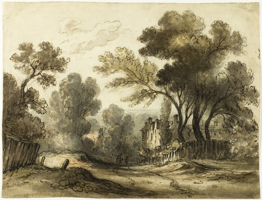 Dirt Road Landscape (recto); Landscape (verso)