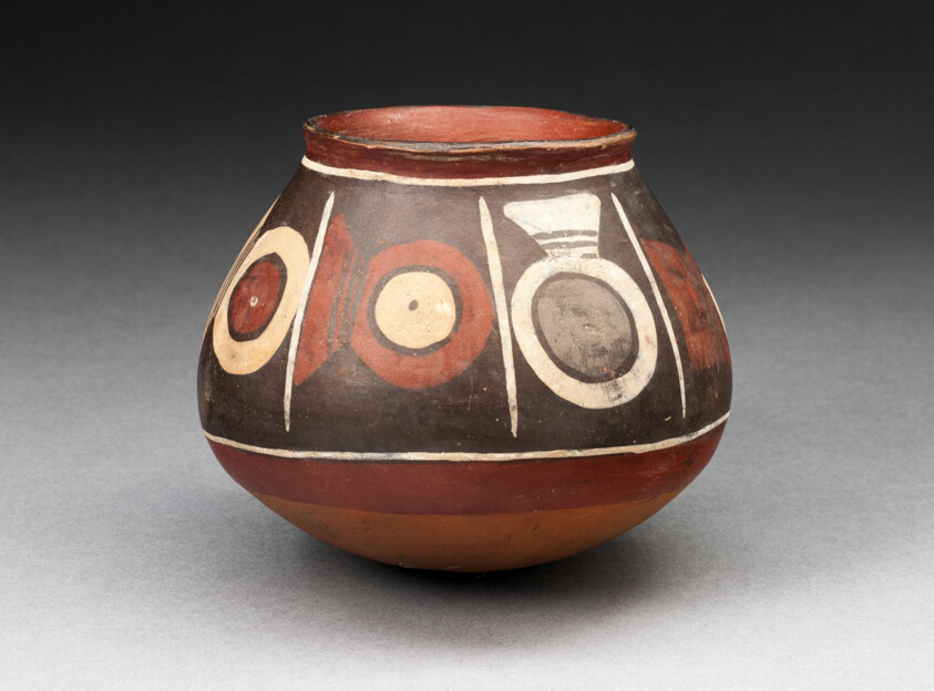 Bowl with a Horizontal Band of Circular Motifs