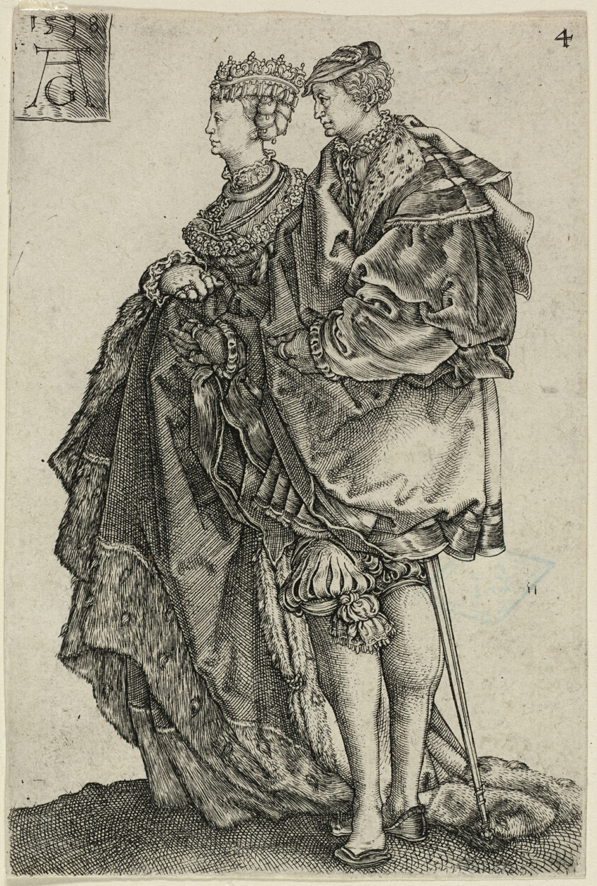 Dancing Couple, plate four from The Large Wedding-Dancers