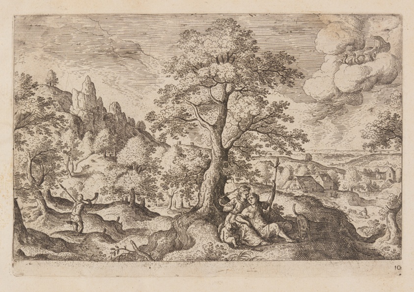 Plate 10, from Landscapes with Scenes from the Old and New Testament and Ovid’s Metamorphoses