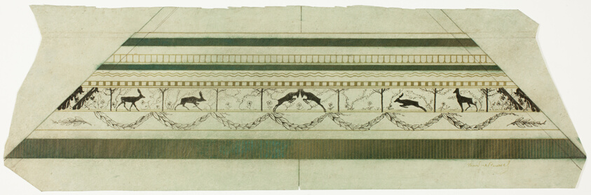 Stag and Flower Pattern Frame (bottom frame section)