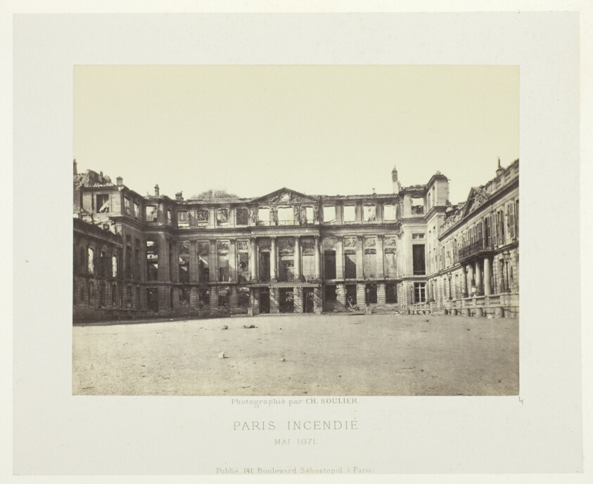 Paris Fire (Facade of the Palais de Saint-Cloud), from the series "Paris Incendié"