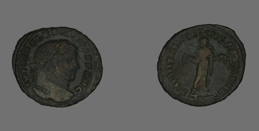 Follis (Coin) Portraying Emperor Diocletian
