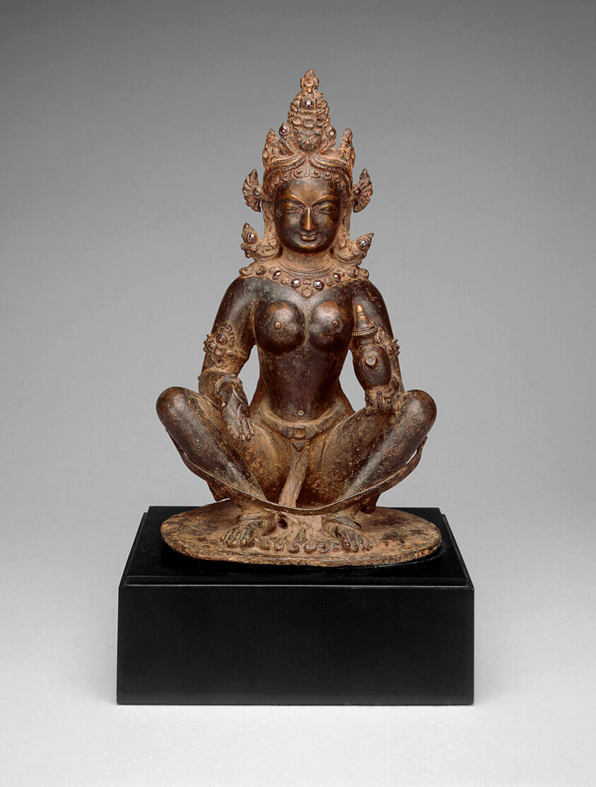 Mother Goddess Brahmani Seated in a Yogic Posture Holding a Water Pot