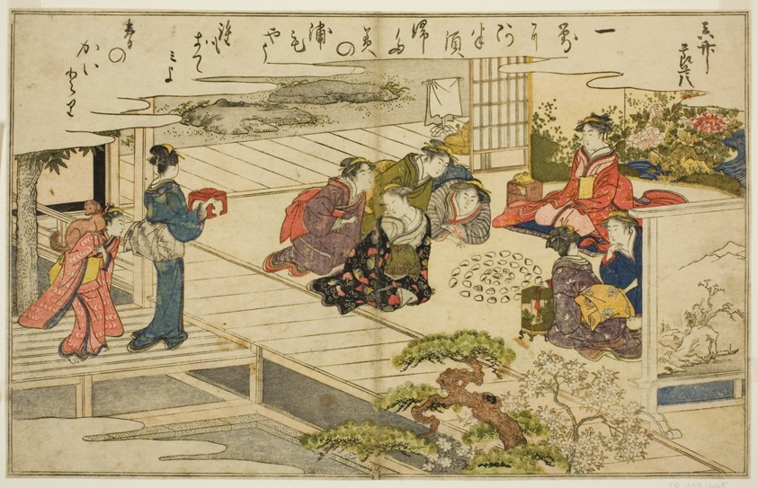 Shell-Matching Game, from the illustrated book "Gifts from the Ebb Tide (Shiohi no tsuto)"