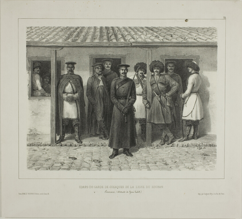 Cossack Bodyguards of the Line, Kuban, Taman, Détroit de Yéni-Kaleb, October 9, 1837