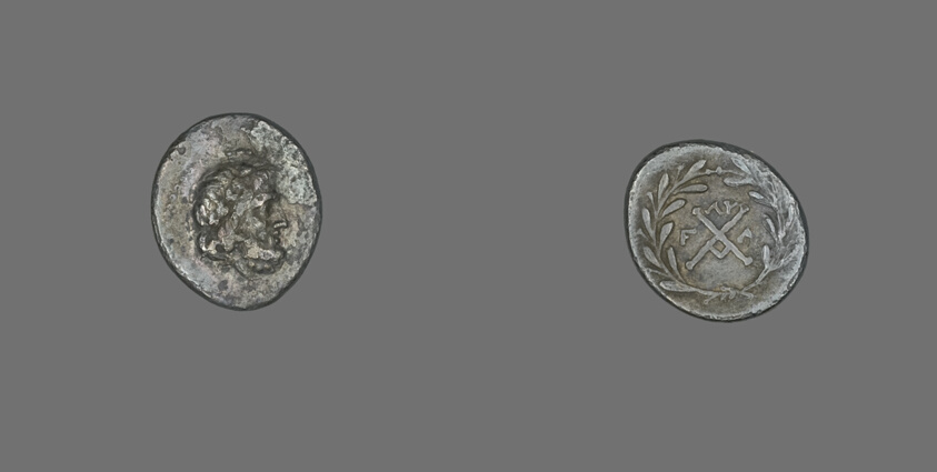 Hemidrachm (Coin) Depicting the God Zeus Amarios