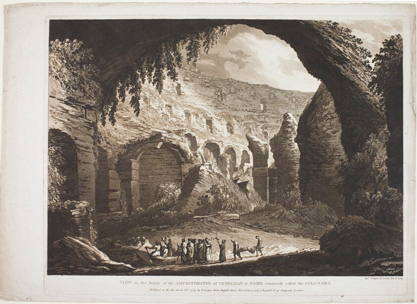 View of the Inside of the Amphitheatre of Vespasian at Rome (called the "Colosseo")