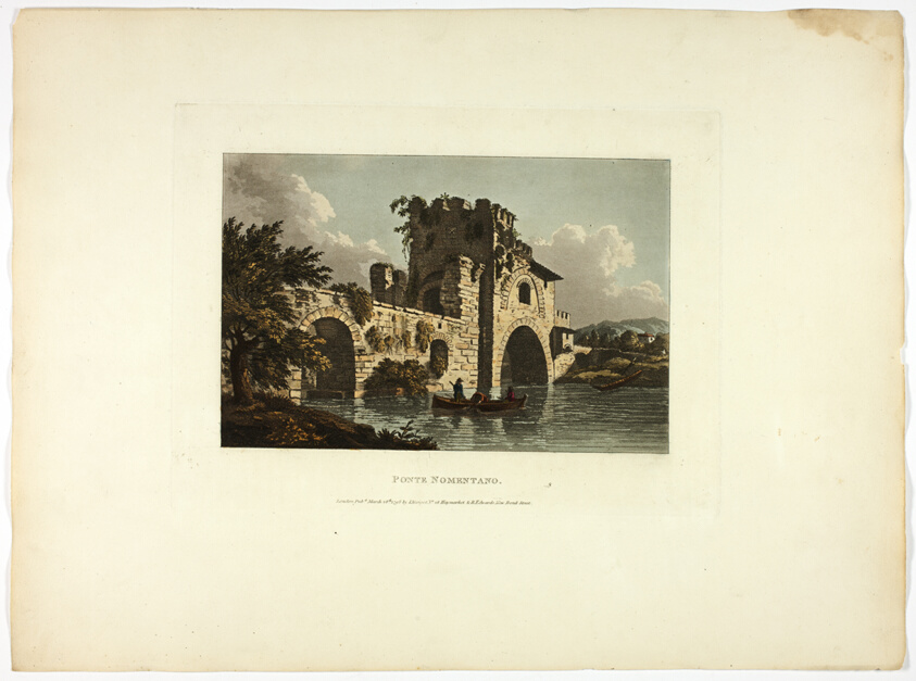 Ponte Nomentano, plate twenty-seven from A Select Collection of Views and Ruins in Rome and its Vicinity