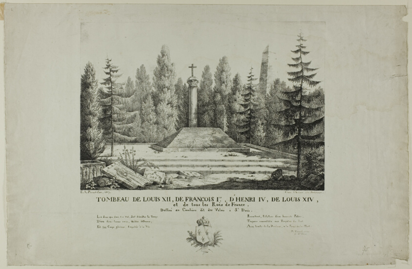 Tomb of Louis XII, François I, Henry IV, Louis XIV, and all the kings of France in the Valois Cemetery at St. Denis
