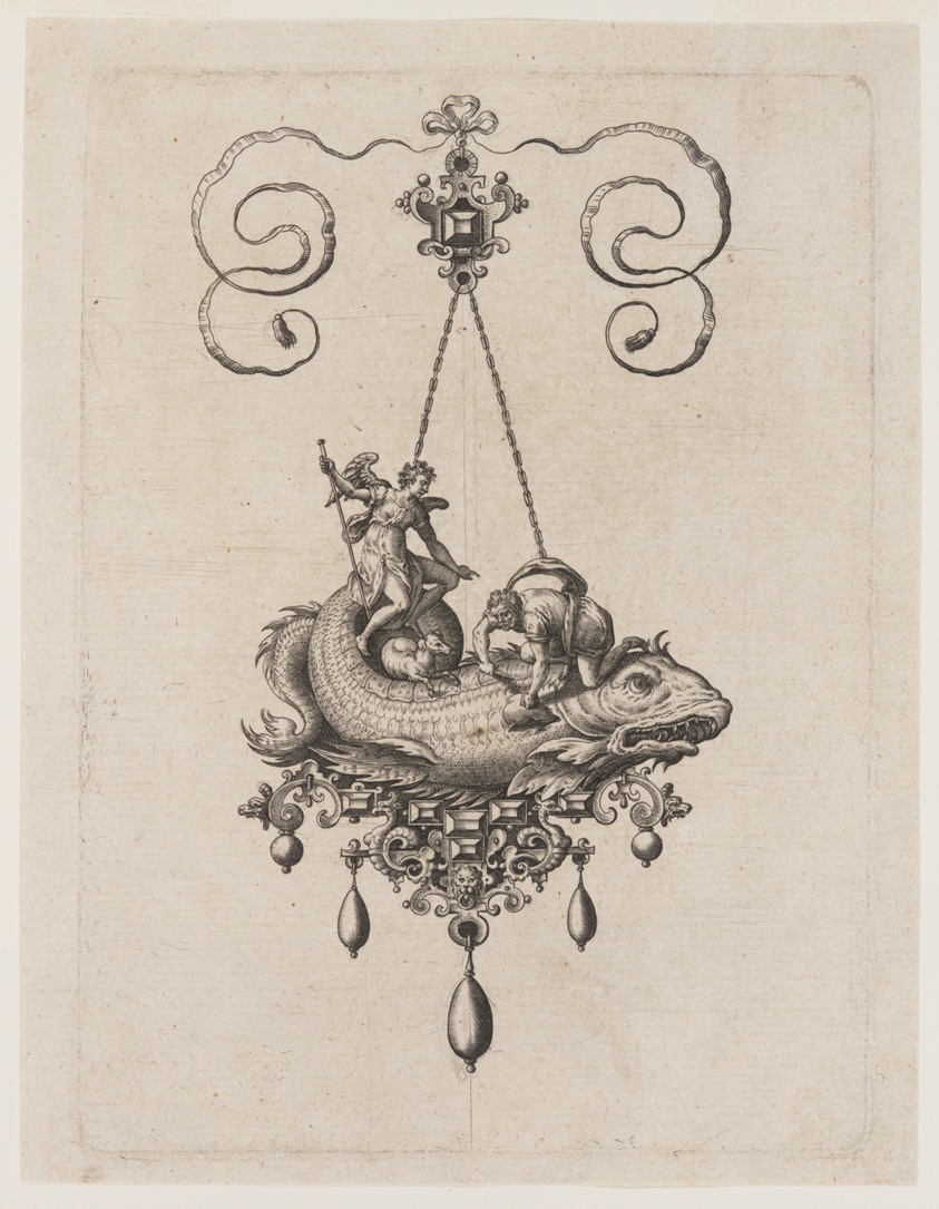 Designs for Pendants with Sea Monsters
