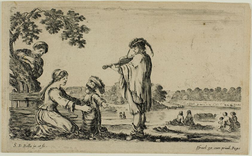 Standing Violinist, from Diverse Figures from the Countryside