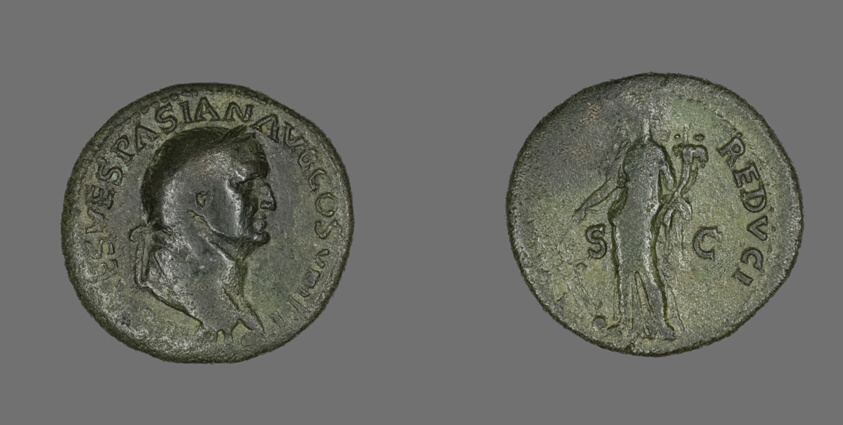 Dupondius (Coin) Portraying Emperor Vespasian