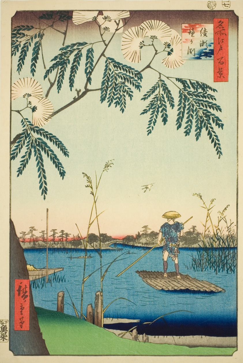 Ayase River and Kanegafuchi (Ayasegawa Kanegafuchi), from the series "One Hundred Famous Views of Edo (Meisho Edo hyakkei)"