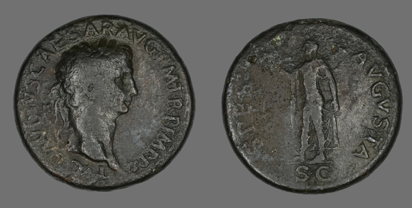 Sestertius (Coin) Portraying Emperor Claudius