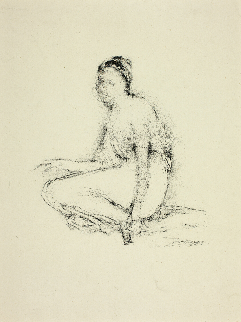 Model Seated on Floor