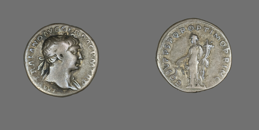 Denarius (Coin) Portraying Emperor Trajan