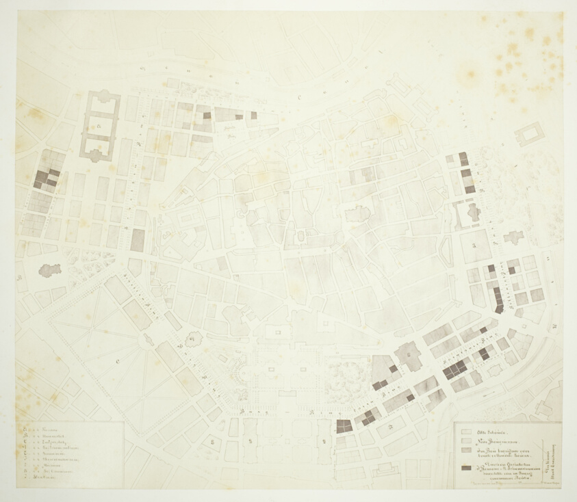 Plan der innern Stadt Wien mit dem Gebiete der Stadt-Erweiterung