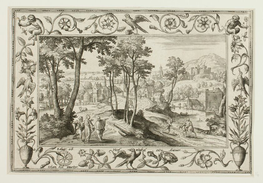 The Journey to Emmaus, from Landscapes with Old and New Testament Scenes and Hunting Scenes