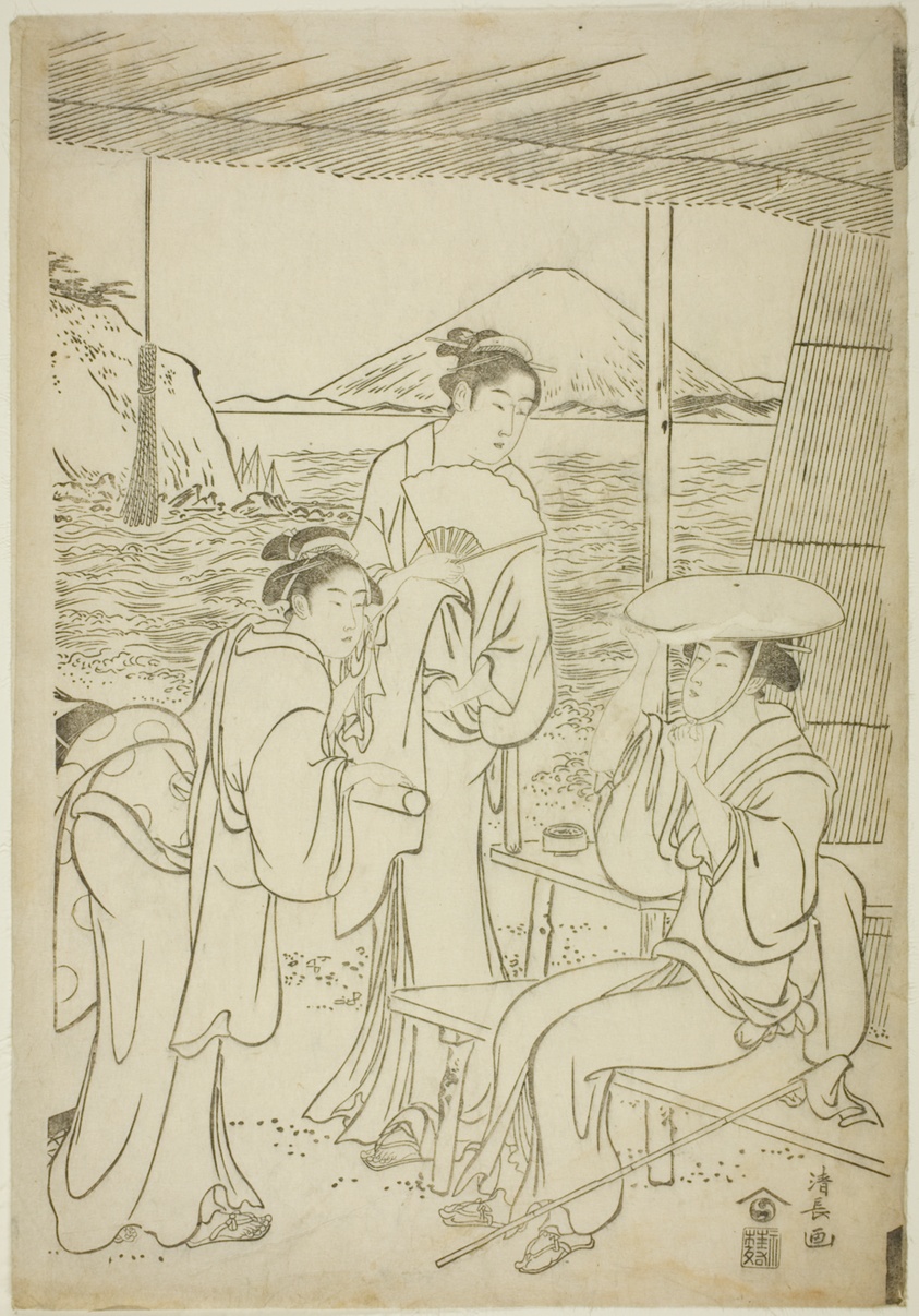 Visitors to Enoshima