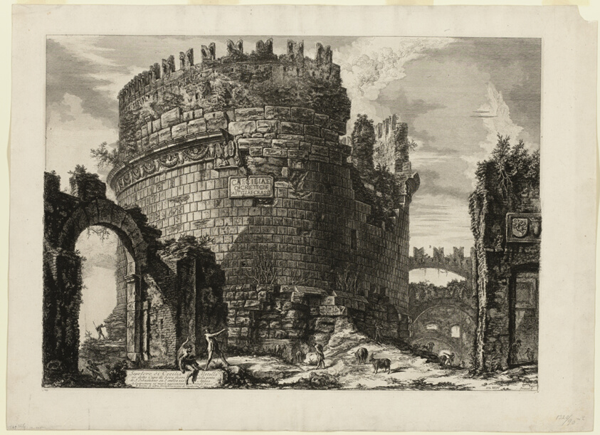 Tomb of Caecilia Metella, from Views of Rome