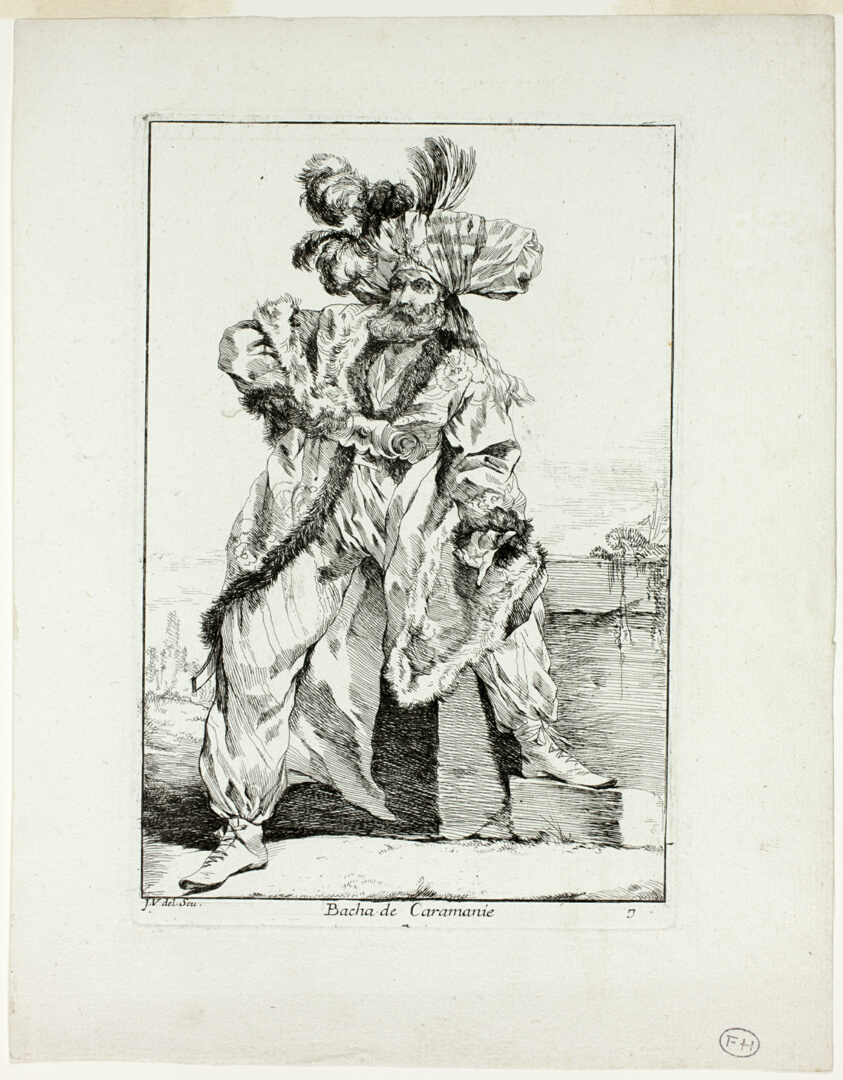 Bacha de Caramanie, plate seven from Caravanne du Sultan à la Mecque