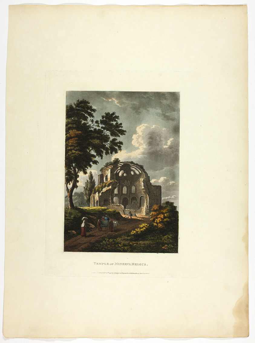 Temple of Minerva Medica, plate twenty-five from A Select Collection of Views and Ruins in Rome and its Vicinity