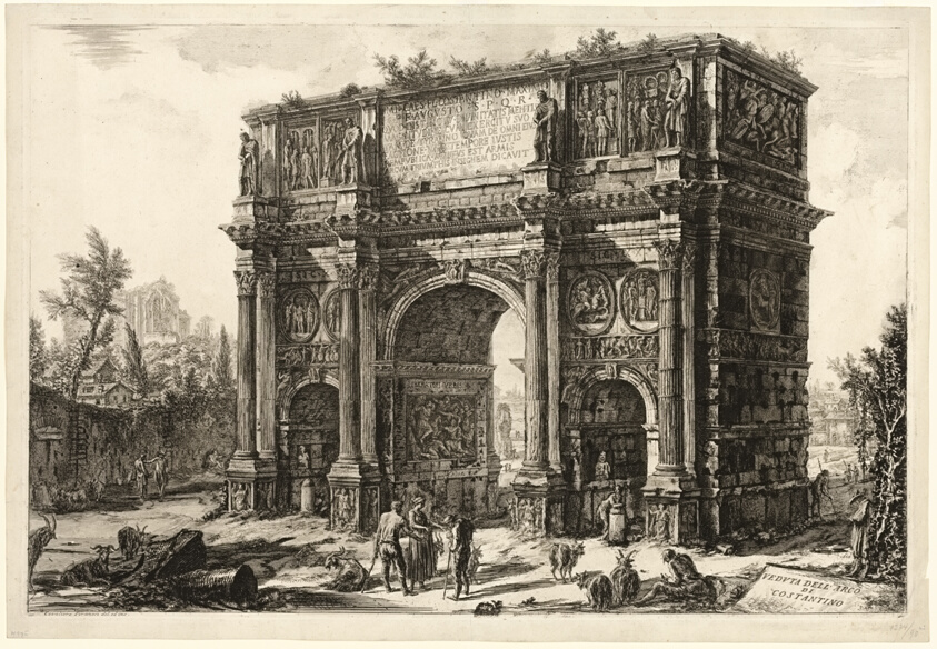 View of the Arch of Constantine, from Views of Rome
