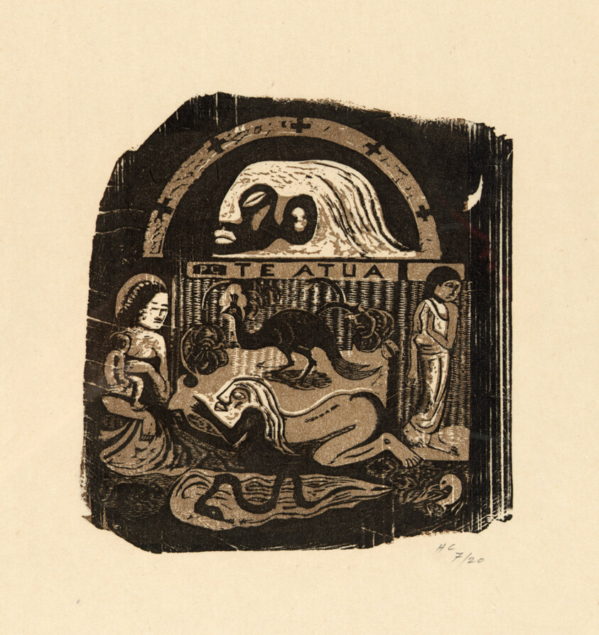 Te atua (The God), from the Suite of Late Wood-Block Prints