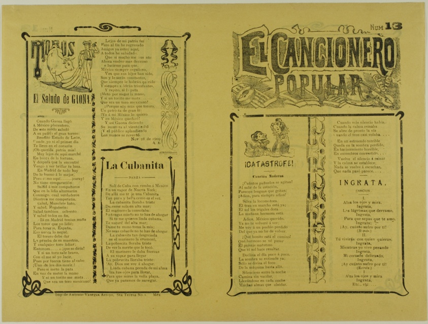 El cancionero popular, num. 13 (The Popular Songbook, no. 13)