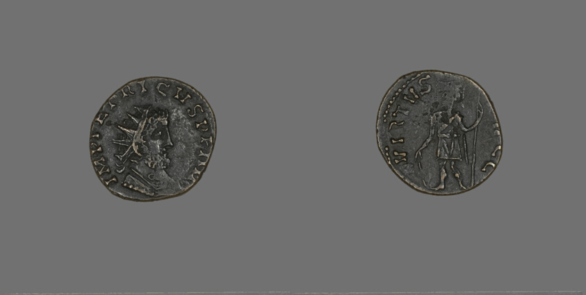Coin Portraying Emperor Tetricus I