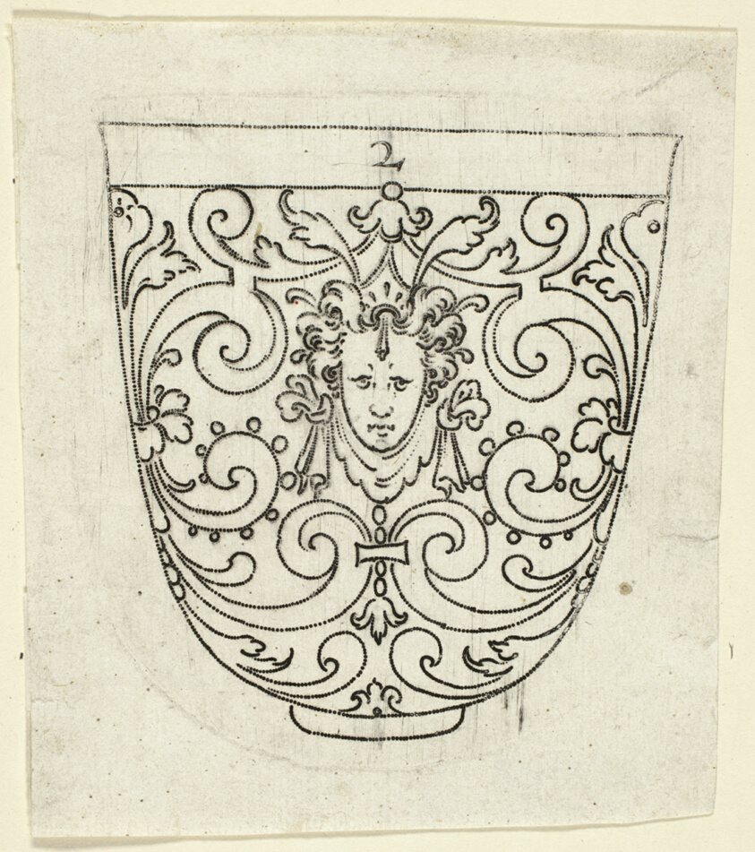 Plate 2, from XX Stuck zum (ornamental designs for goblets and beakers)