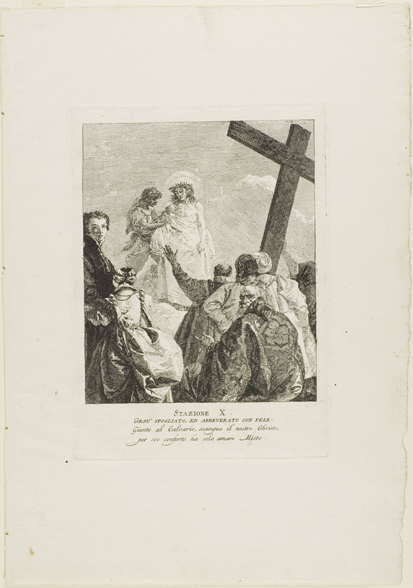 Christ is Stripped of His Garments, plate ten from Stations of the Cross