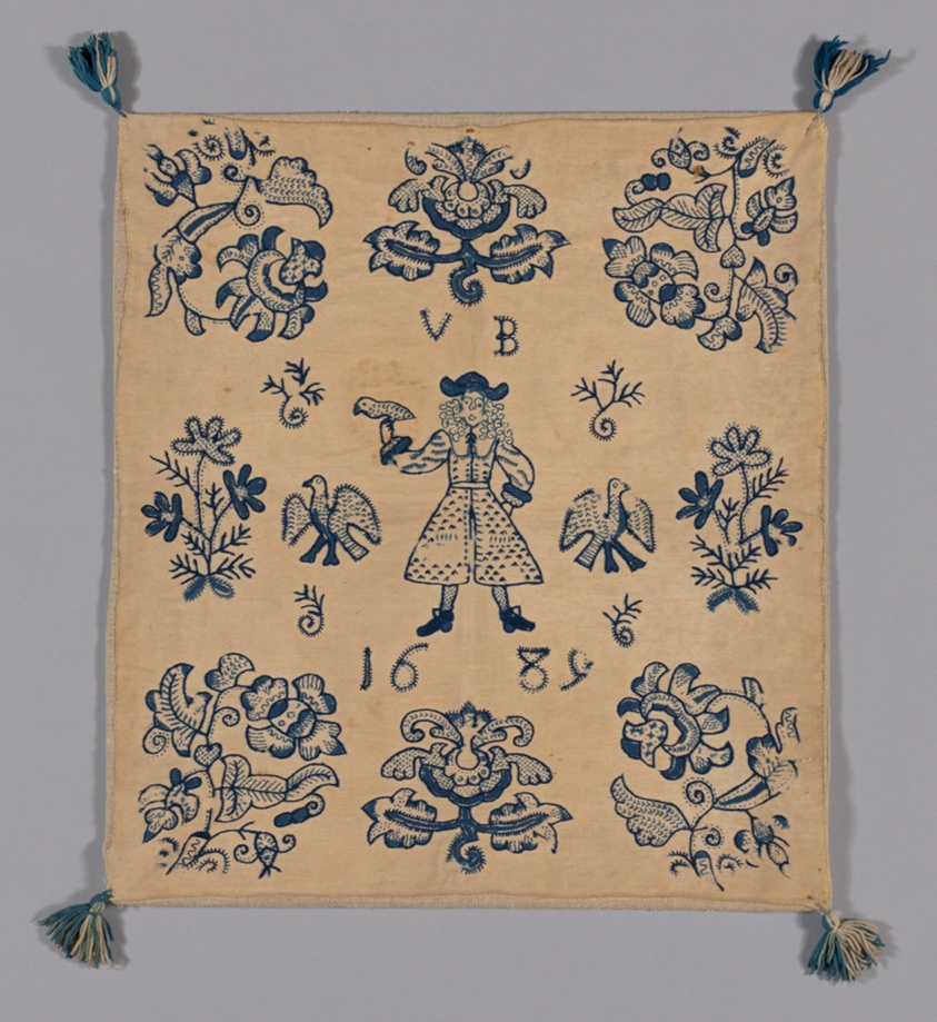 Needlework Panel Depicting a Cavalier