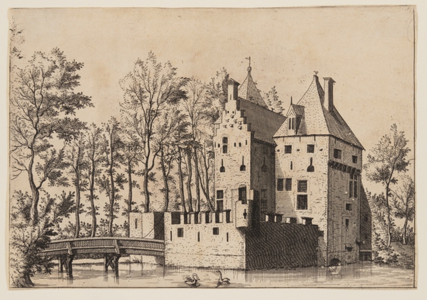 Castle with Lift-Bridge, from Master of the Small Landscape Series