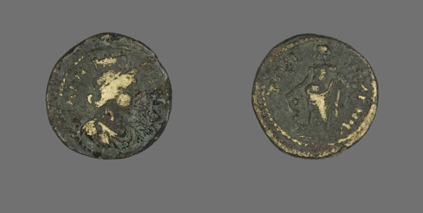 Coin Depicting the Goddess Tyche