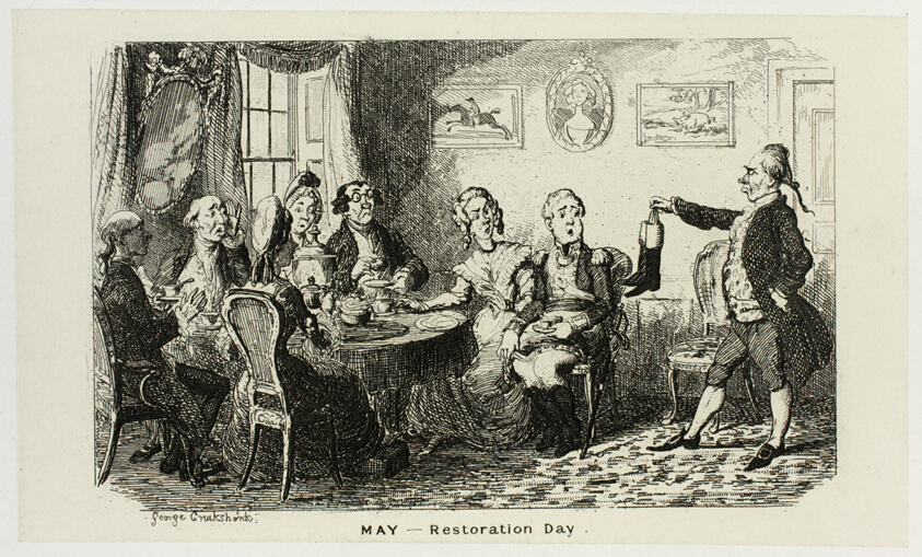May - Restoration Day from George Cruikshank's Steel Etchings to The Comic Almanacks: 1835-1853