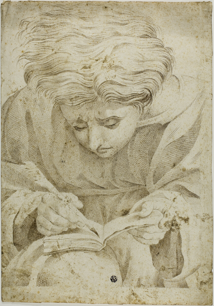 Seated Youth Writing in Book