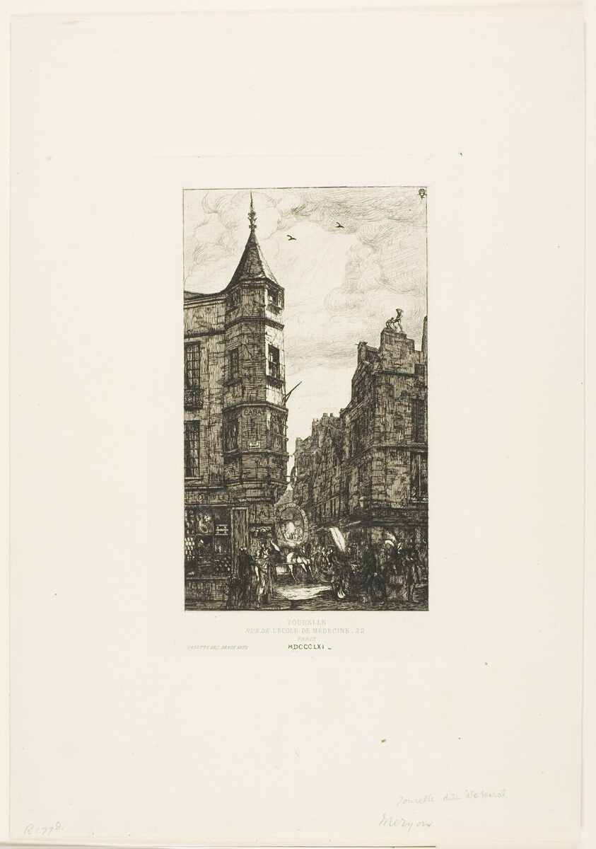 House with a Turret, No 22, rue de l'Ecole de Médecine, Paris (called the Turret of Marat)